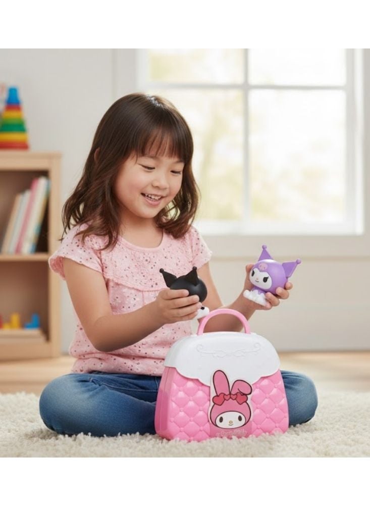 بريميم حقيبة يد للأطفال مستوحاة من ماي ميلودي - حقيبة حمل وردية مبطنة مع مجسمات صغيرة، حقيبة لعب كرتونية لطيفة - Image 2